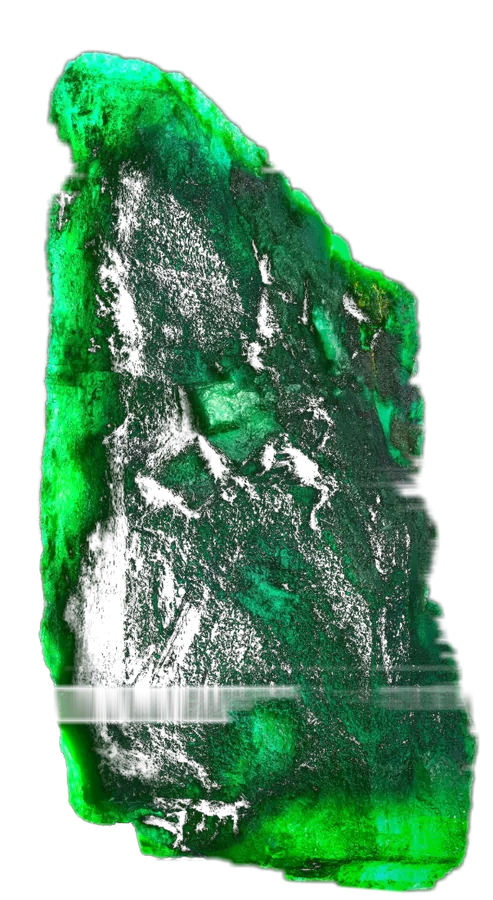 Rough emerald crystal